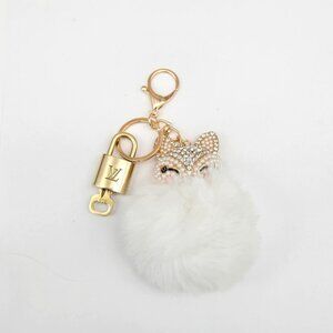 Authentic Louis Vuitton Lock & Key with Unbranded Rabbit Charm, Keychain 121525